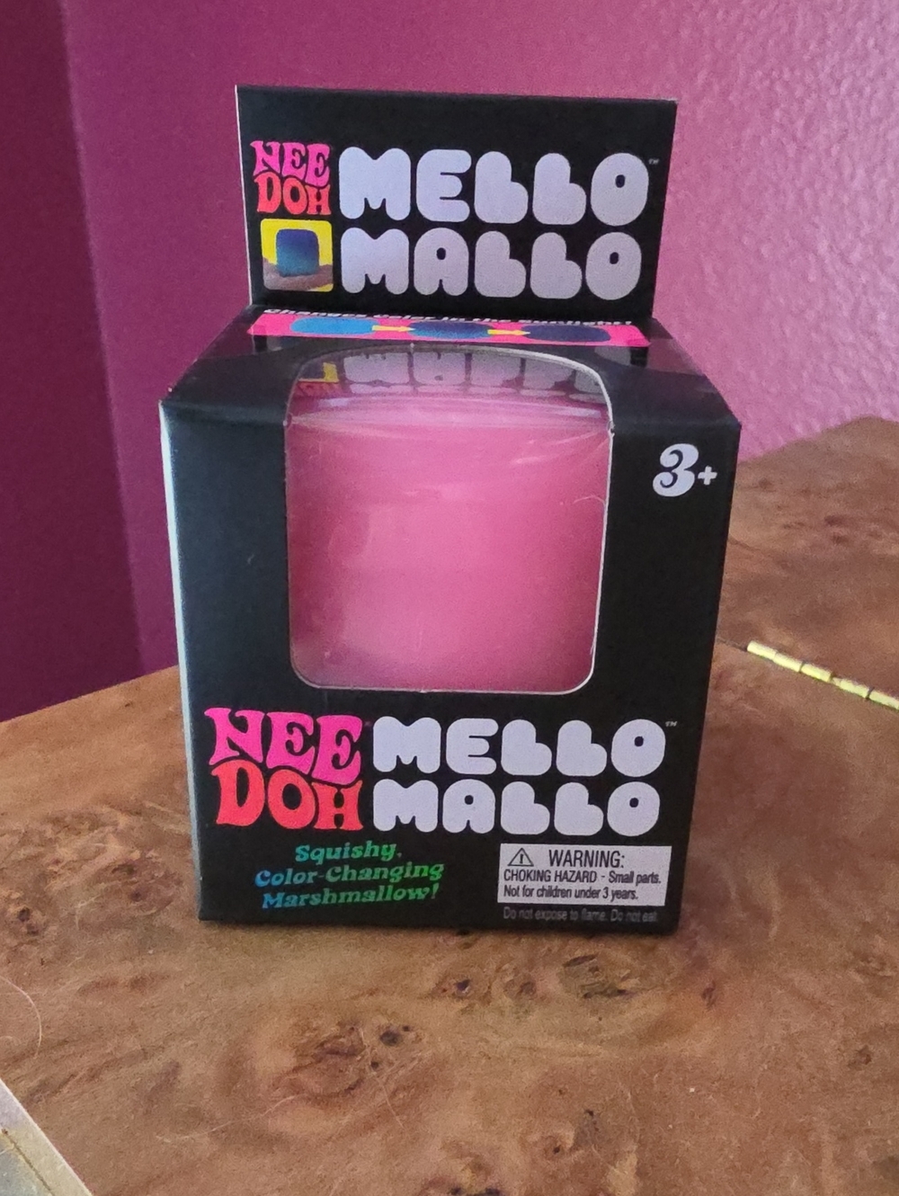 Mello Mallo Squishy Color-Changing Marshmallow Toy - Pink